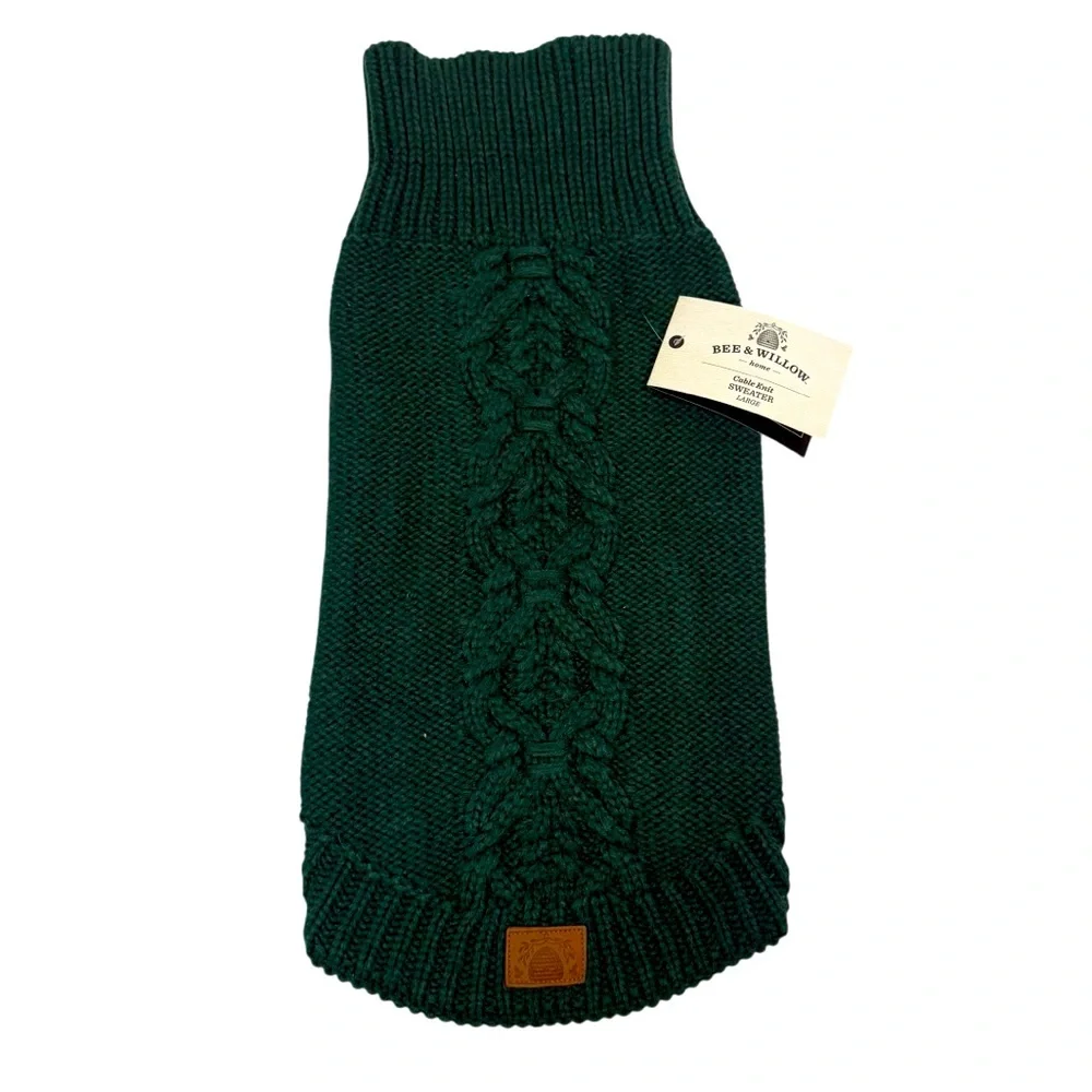 Bee and‎ Willow Dog Cable Knit Sweater Size Large